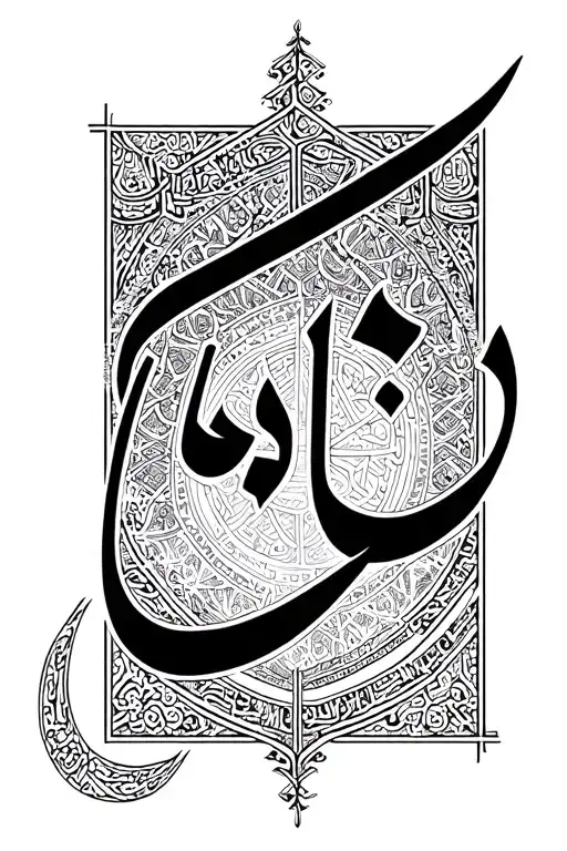 Arabic Caligraphy Saudi Emblem