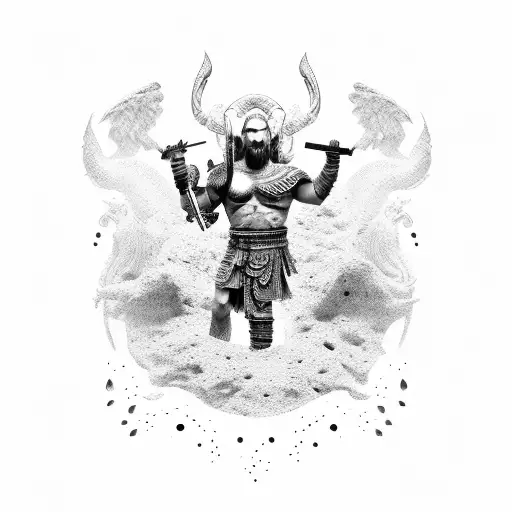 Black And White Roman God Of War Mars