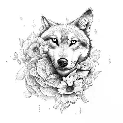 Flower With Wolf