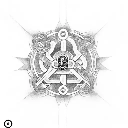 Ohm Symbol With Goes Into A Snake