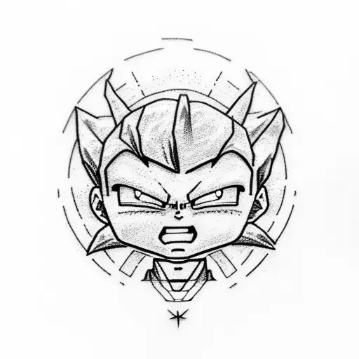 A Dragonball Z Character With The Word 'Life' Incorporated Into The Design