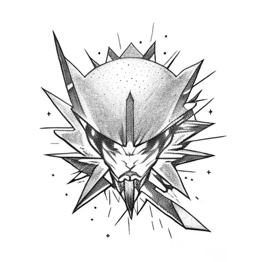 Lightning Bolt Eating A Sand Clock