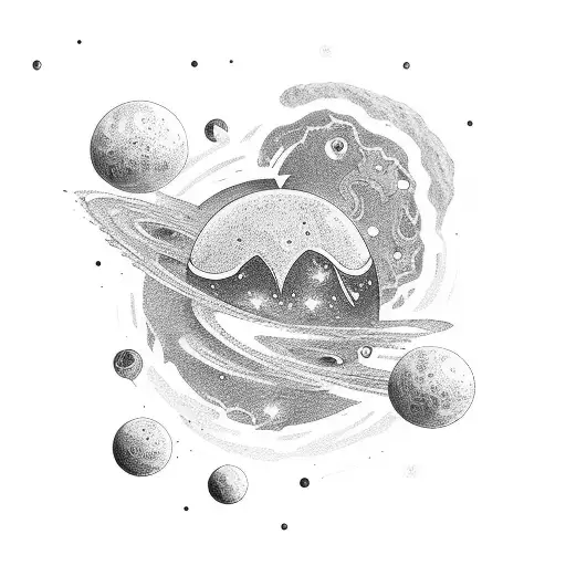 A Tattoo For A Couple About Galaxy Or Space