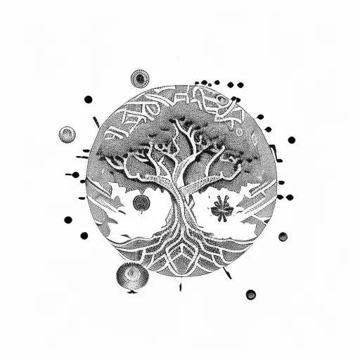 Tree Of Life With All Seeing Eye