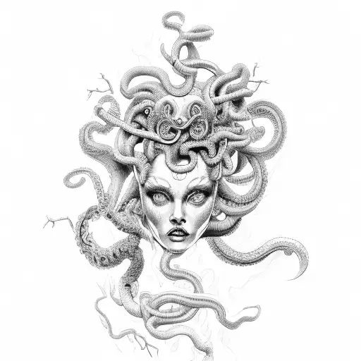 Medusa Withe A Modern Twist Full Back