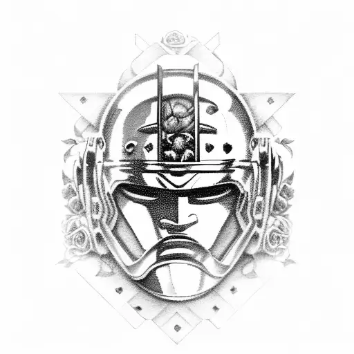 Spartan Helmet With Roses