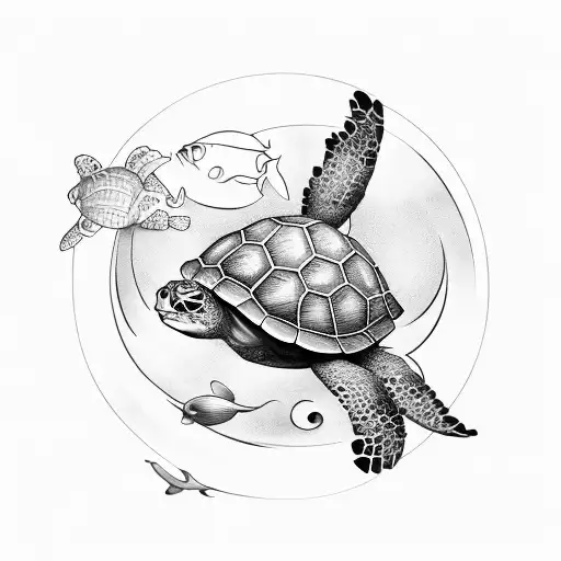 Disney And Turtle And Ocean