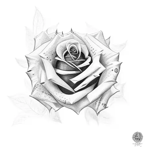 Rose With Evil Eye In The Center