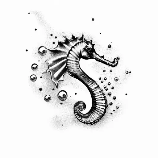 Seahorse In The Space