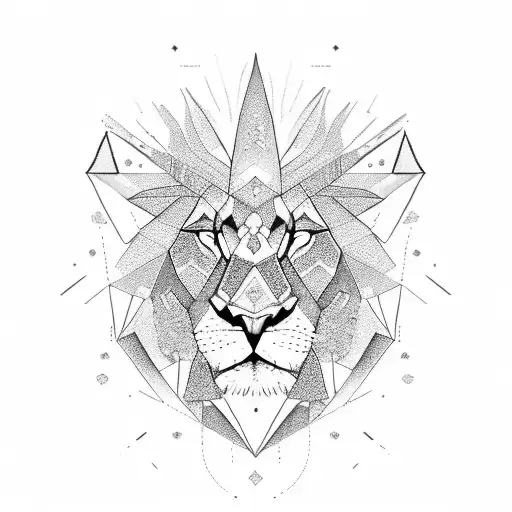 Mix Of Diamond And Lion And Triangle
