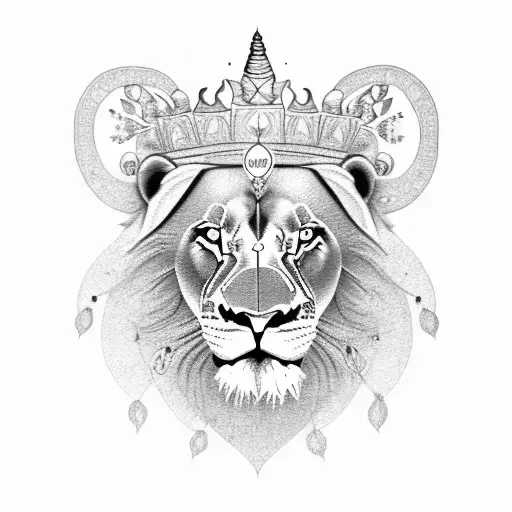 Lion With Indian Crown