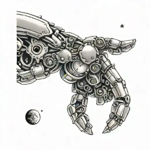 Robot Arm Reaching For The Moon