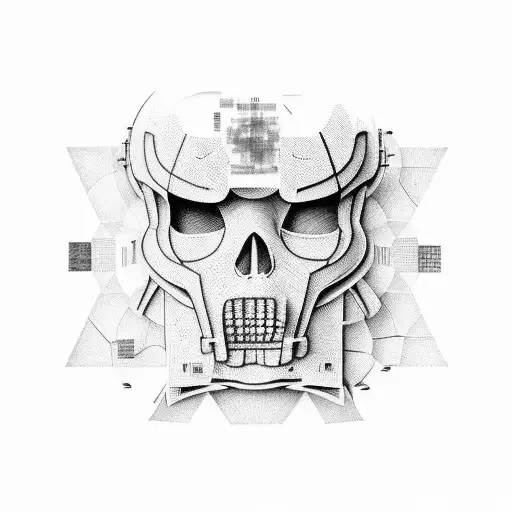 American Football Player Made Of Mathematical Symbols