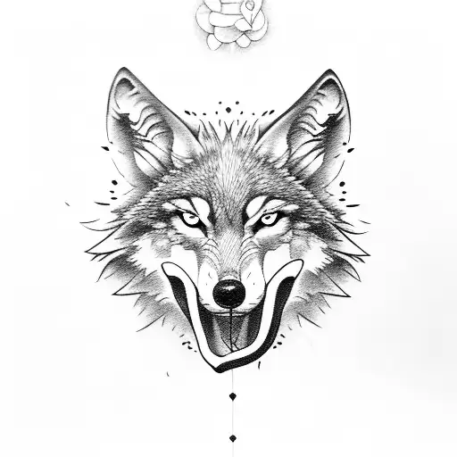 Wolf With A Rose In His Mouth