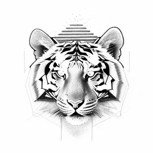 Realistic Trippy Acid Tiger