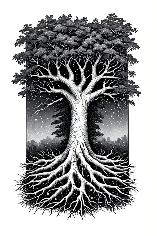 Dark Tree Roots