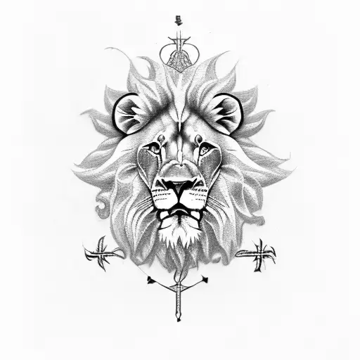 Lion Watch And Cross Of Crist