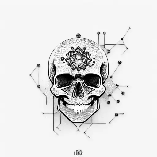 Skull With Circuit