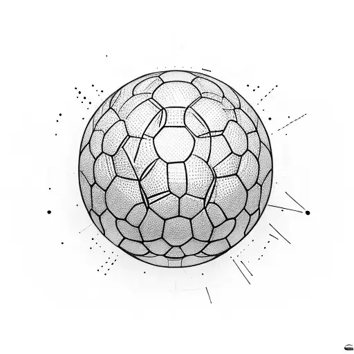 A Soccer Ball With A Cross Pattern And A Deep House Music Equalizer