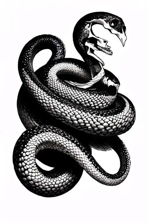 A Cybersigilism Skeleton Snake