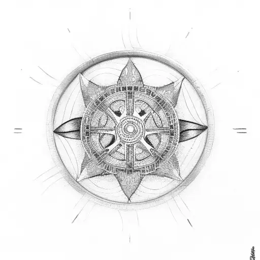 A Bicycle Wheel Intertwined With Elements Of Brazilian Native Medicine