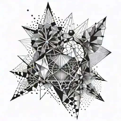 A Geometric Tattoo Representing The Different Stages Of Life