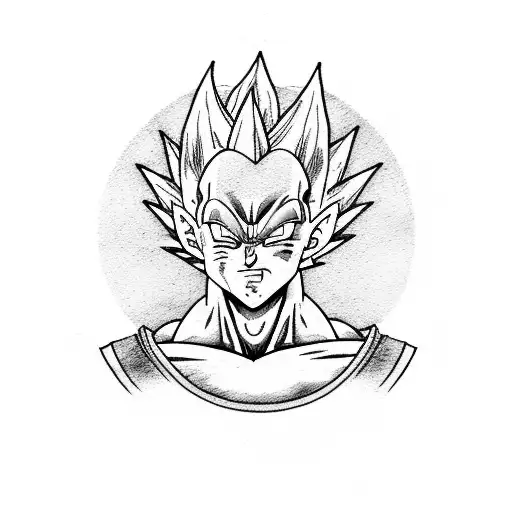 Vegeta Symbol Combined With Gurren Lagann Symbol