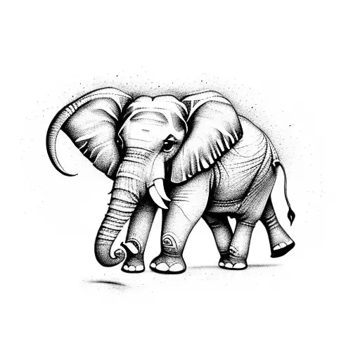 Elephant Adorned With Intricate Indian Jewelry