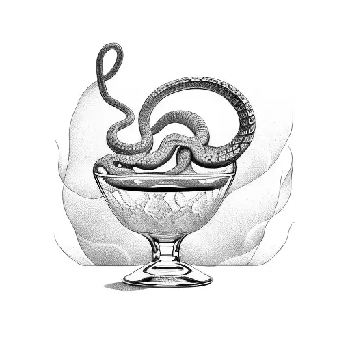 Snake With Cocktail Shaker