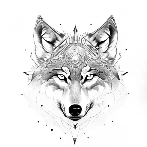 Wolf With Compass