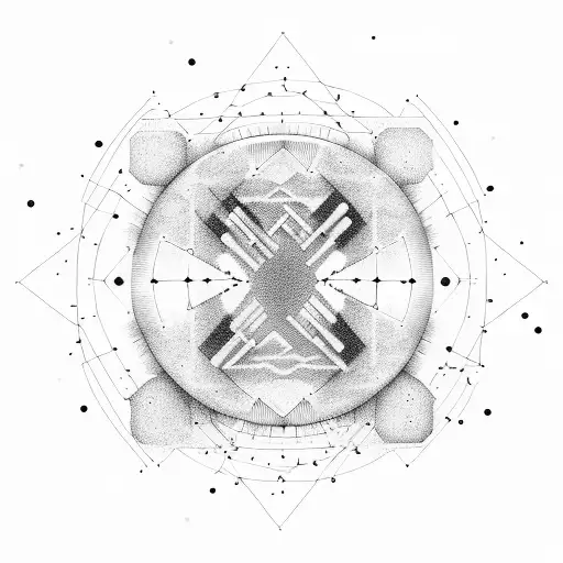A Constellation Of Sound Waves Forming A Dj Playing Music