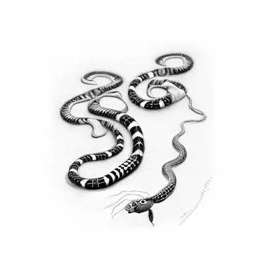 Coral Snake Wrapped In A Pipette