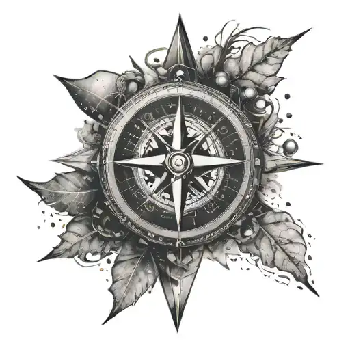Compass And Globe Symbolizing