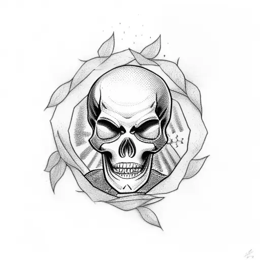 Skeleton In Suit Holding Peach