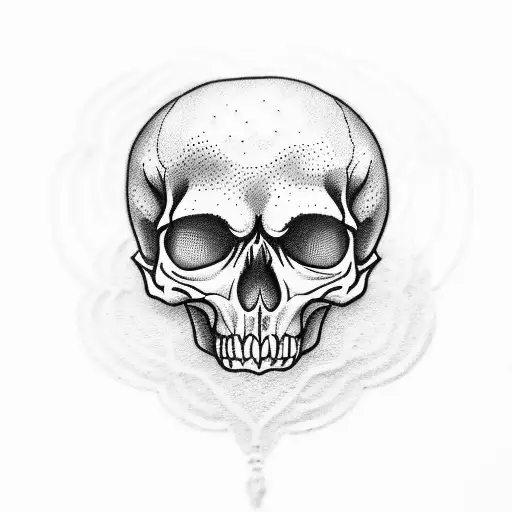 Skeleton Holding Peach