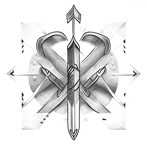 Arrow With Initials And Southern Cross