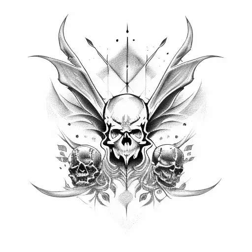 Succubus Skull Dark