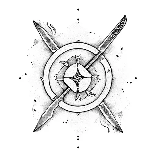 Sword With Words ' I Am The One' Written In Cursive With Complex Hilt And Point Looking Like Waves