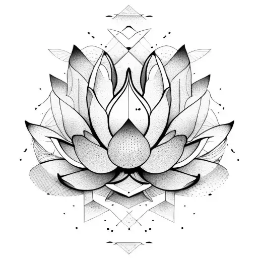 Lotus Flower With Triangle