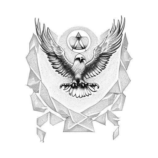 Eagle And Triquetra With Balanced Scales