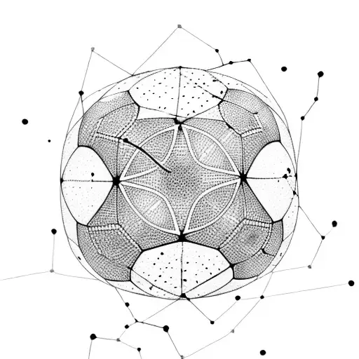 A Constellation Of Stars Forming A Soccer Ball In The Night Sky