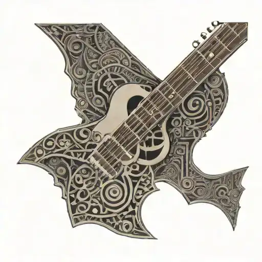 Create A Polynesian Inspired Guitar Fretboard Tattoo With Intricate Geometric Patterns