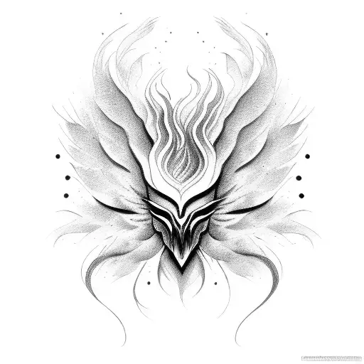 Phoenix Head Transforming Into Woman's Head