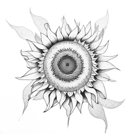 A Sunflower Blooming Inside A Mirror Frame
