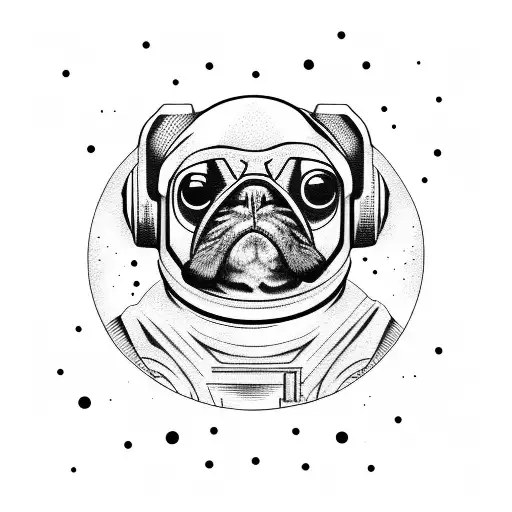 Astronaut Pug Full Body
