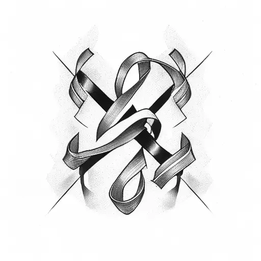 Cancer Ribbon With Cross And Dad
