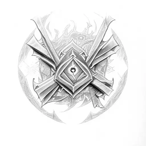 A Mix Of Magic The Gathering Red And Black Mana Symbols