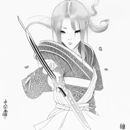 Japanese Woman With Katana