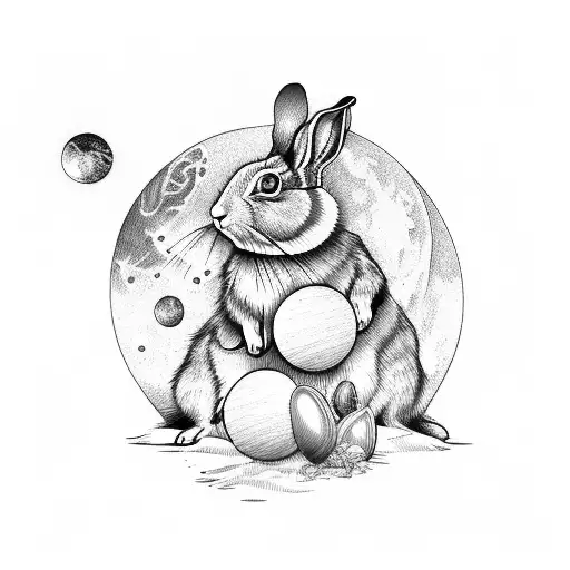 Rabbit In Moon