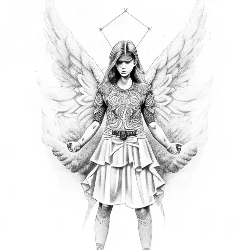 Angel Playing Fotball